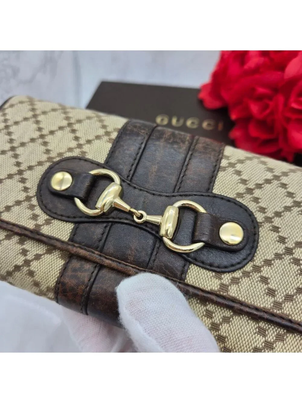 Gucci Wallet Horsebit Diamante - Picture 10 of 15